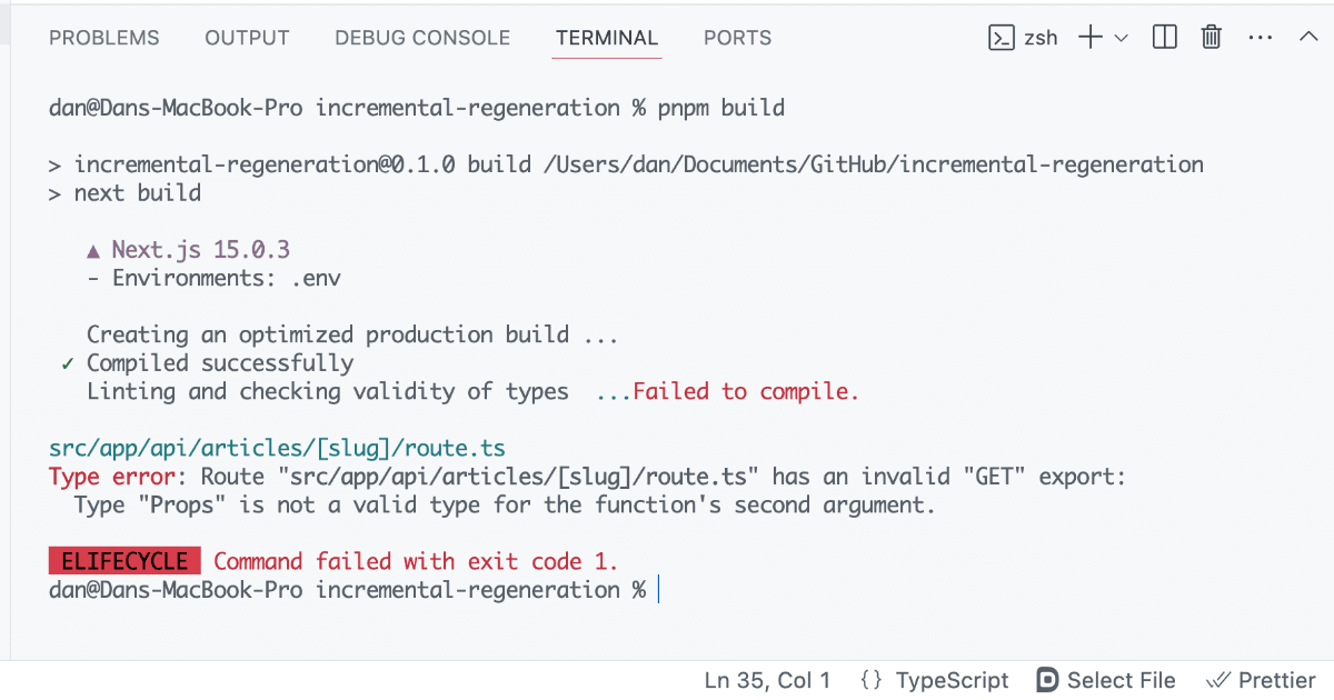 Learn how to fix the Next.js 15 route export type error by correctly typing dynamic route parameters as a Promise.